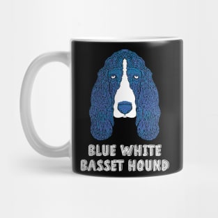 Blue and white basset hound Mug